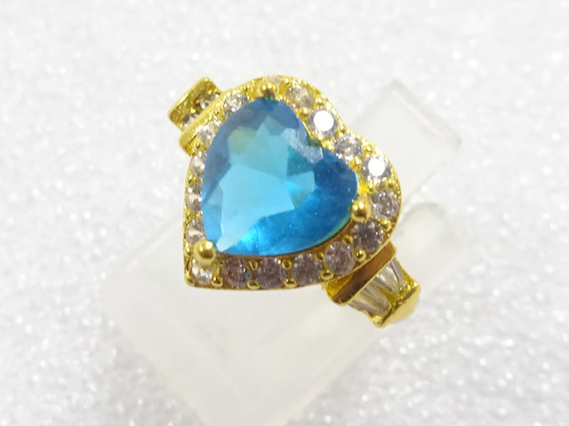 JAPANESE KIMONO / ANTIQUE COLORED STONE RING (SIZE 9)